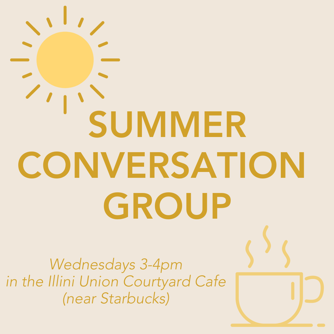 Graphic for Summer English Conversation Group